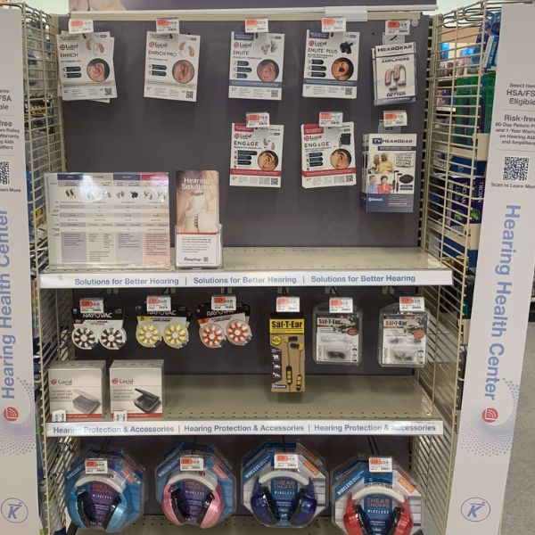 OTC hearing aids at a pharmacy