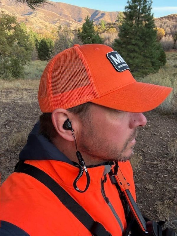 man wearing custom hearing protection